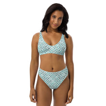 Load image into Gallery viewer, Hauneneʻe (Glacier) by Hakuole Designs high-waisted lole ʻau kai bikini
