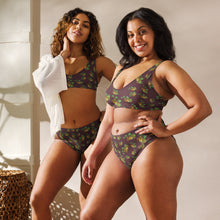 Load image into Gallery viewer, Puakenikeni by Honiʻs Hawaiʻi Recycled high-waisted lole ʻau kai bikini
