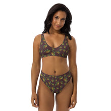Load image into Gallery viewer, Puakenikeni by Honiʻs Hawaiʻi Recycled high-waisted lole ʻau kai bikini
