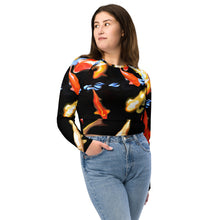 Load image into Gallery viewer, Koi Reflections by Rachael Ray Art long-sleeve crop top
