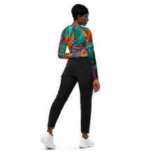 Load image into Gallery viewer, Pua Manu by Rachael Ray Art Long-sleeve Crop Top
