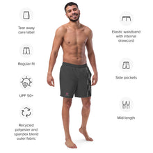 Load image into Gallery viewer, Ihe Hinahina by Hakuole Designs Men&#39;s swim trunks
