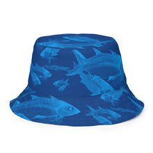 Load image into Gallery viewer, Lahaina Harbor / Fish Reversible bucket hat
