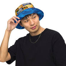 Load image into Gallery viewer, Lahaina Harbor / Fish Reversible bucket hat
