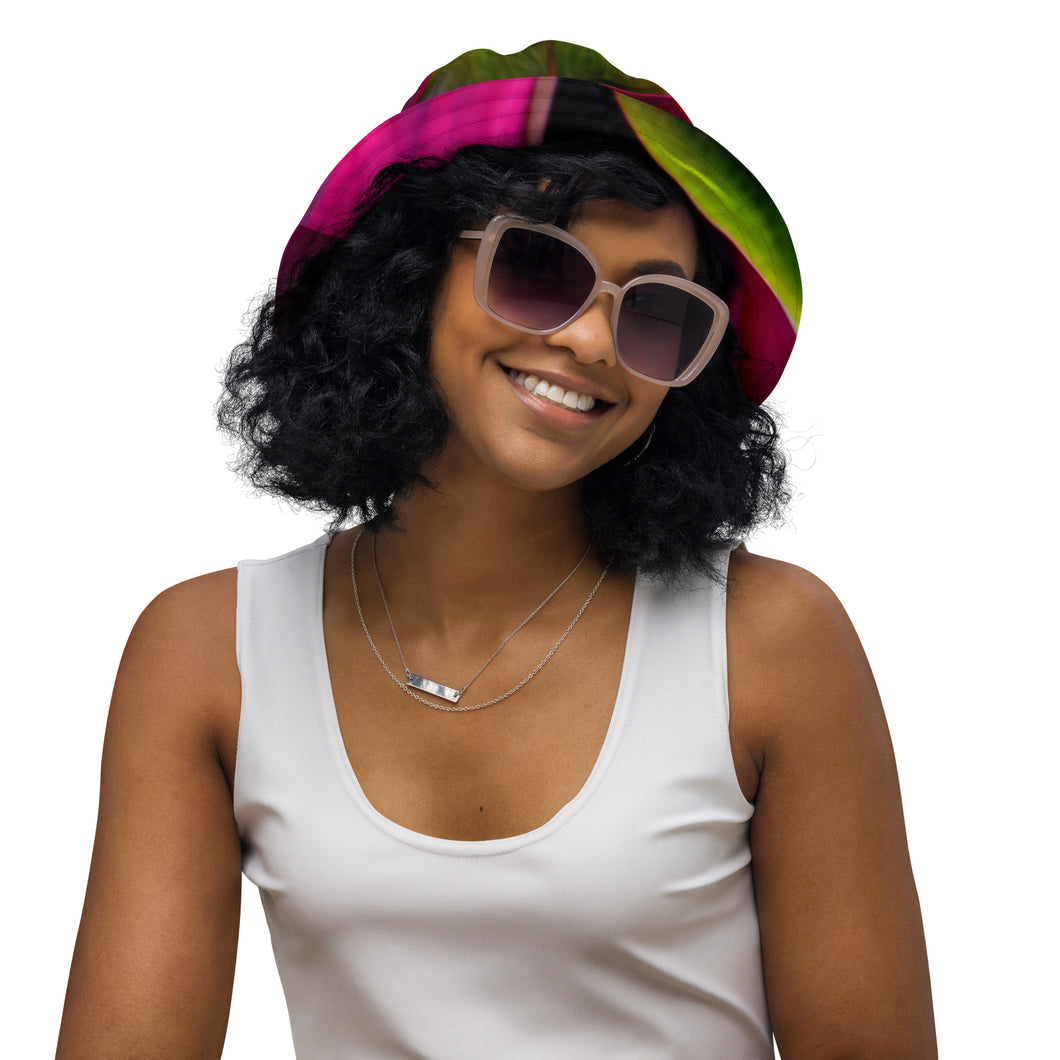Ti Leaf Bouquet Reversible bucket hat by Rachael Ray