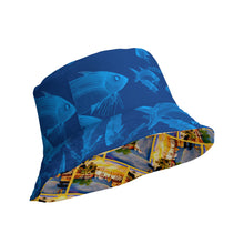 Load image into Gallery viewer, Lahaina Harbor / Fish Reversible bucket hat
