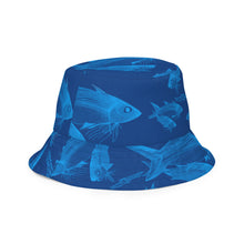 Load image into Gallery viewer, Lahaina Harbor / Fish Reversible bucket hat
