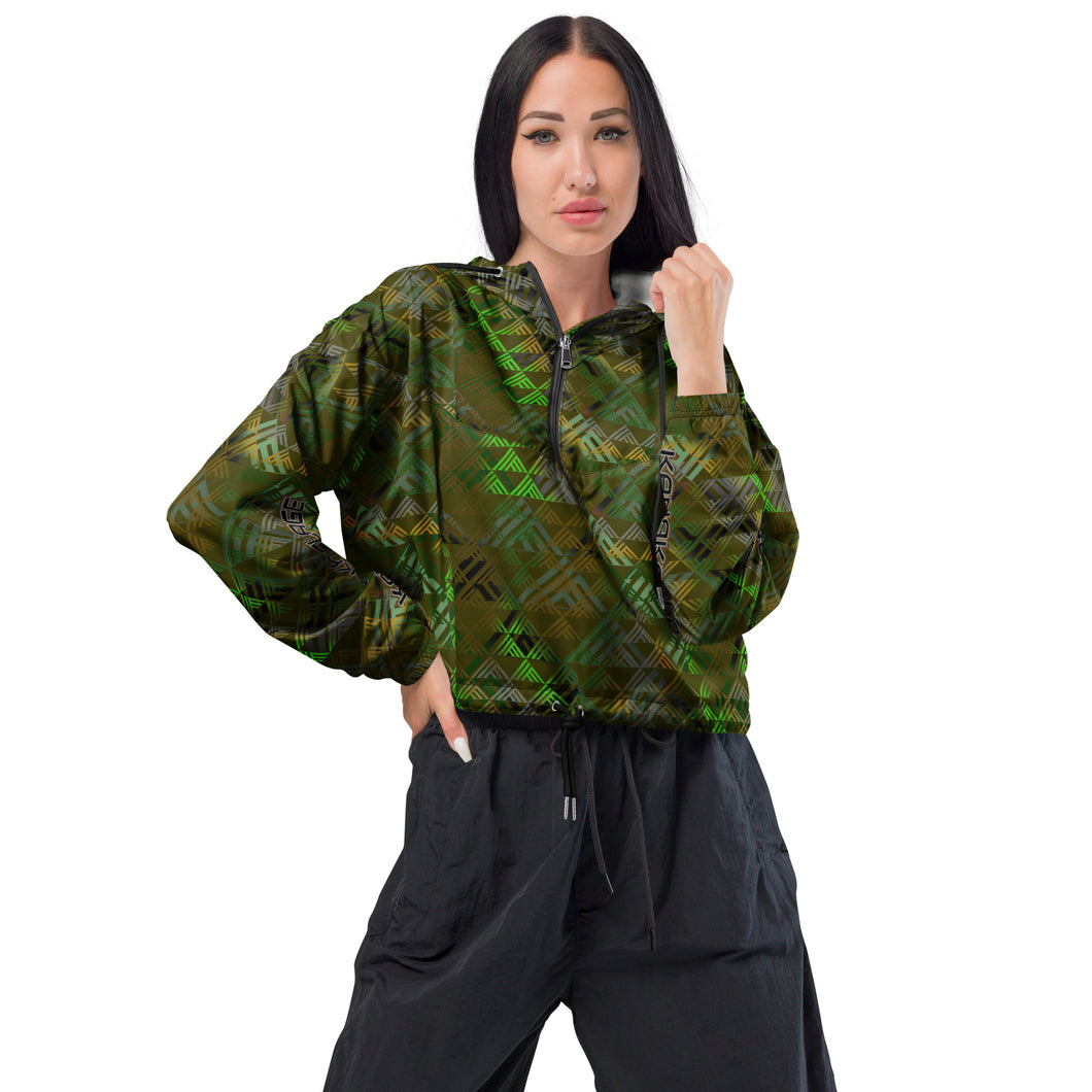 Kanakaflage Laka by Hakuole Designs Women’s cropped windbreaker