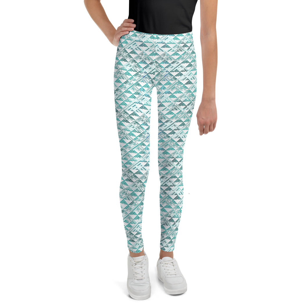 Hauneneʻe (Glacier) by Hakuole Designs Youth Leggings
