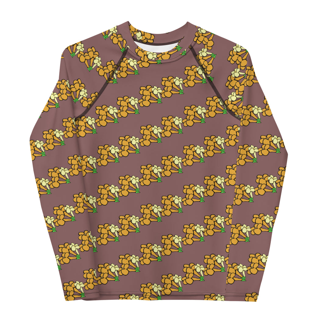 Lei Puakenikeni by Honiʻs Hawaiʻi ʻŌpio Rash Guard