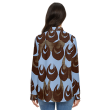 Load image into Gallery viewer, Kino Wahine Women&#39;s Classic Long Sleeve Button-Up by Hakuole Designs
