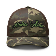 Load image into Gallery viewer, Aloha ʻĀina Camouflage trucker hat
