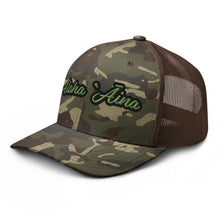 Load image into Gallery viewer, Aloha ʻĀina Camouflage trucker hat

