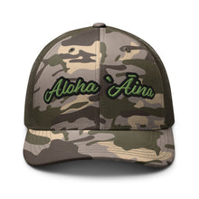 Load image into Gallery viewer, Aloha ʻĀina Camouflage trucker hat
