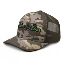 Load image into Gallery viewer, Aloha ʻĀina Camouflage trucker hat
