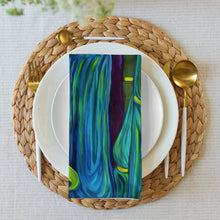 Load image into Gallery viewer, Blue Bamboo Cloth napkin set
