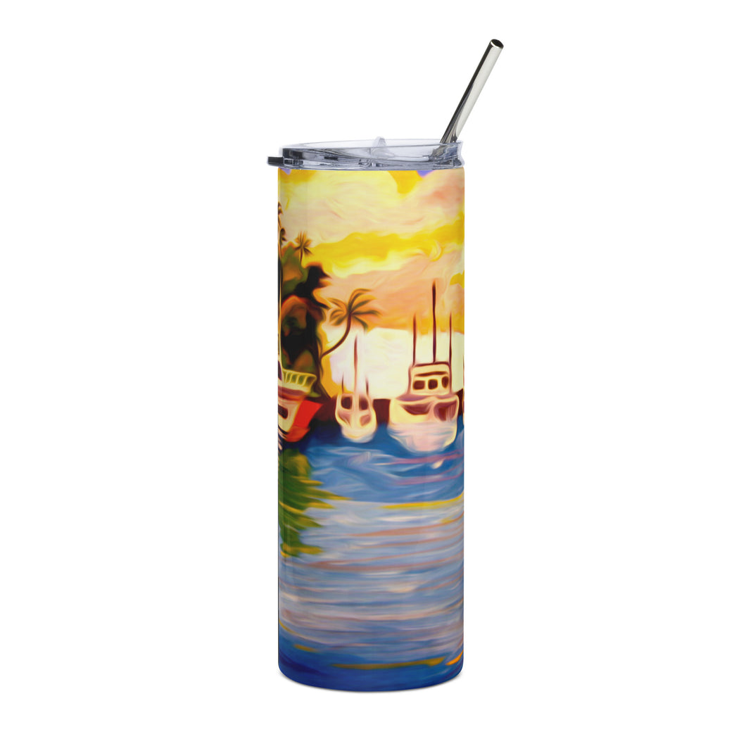Lahaina Harbor Sunset Stainless steel tumbler
