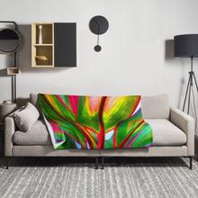 Load image into Gallery viewer, "Ti Leaf Series 4" by Rachael Ray Art Throw Blanket
