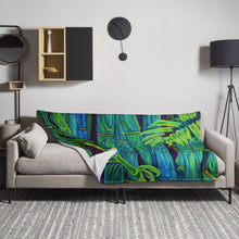 Load image into Gallery viewer, &quot;Blue Bamboo&quot; by Rachael Ray Art Throw Blanket
