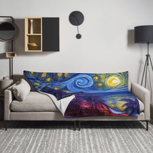 Load image into Gallery viewer, "Honolulu Starry Nights" by Rachael Ray Art Throw Blanket
