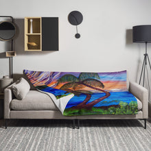 Load image into Gallery viewer, "Māhealani Moon" by Rachael Ray Art Throw Blanket
