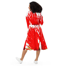 Load image into Gallery viewer, Lehua Hula Sisters long sleeve midi dress
