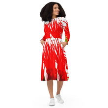 Load image into Gallery viewer, Lehua Hula Sisters long sleeve midi dress
