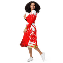 Load image into Gallery viewer, Lehua Hula Sisters long sleeve midi dress
