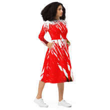 Load image into Gallery viewer, Lehua Hula Sisters long sleeve midi dress
