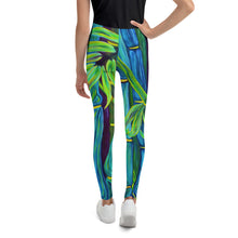 Load image into Gallery viewer, Blue Bamboo - Youth Leggings
