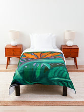 Load image into Gallery viewer, &quot;Pua Manu&quot; - Bird of Paradise Comforter by Rachael Ray Art
